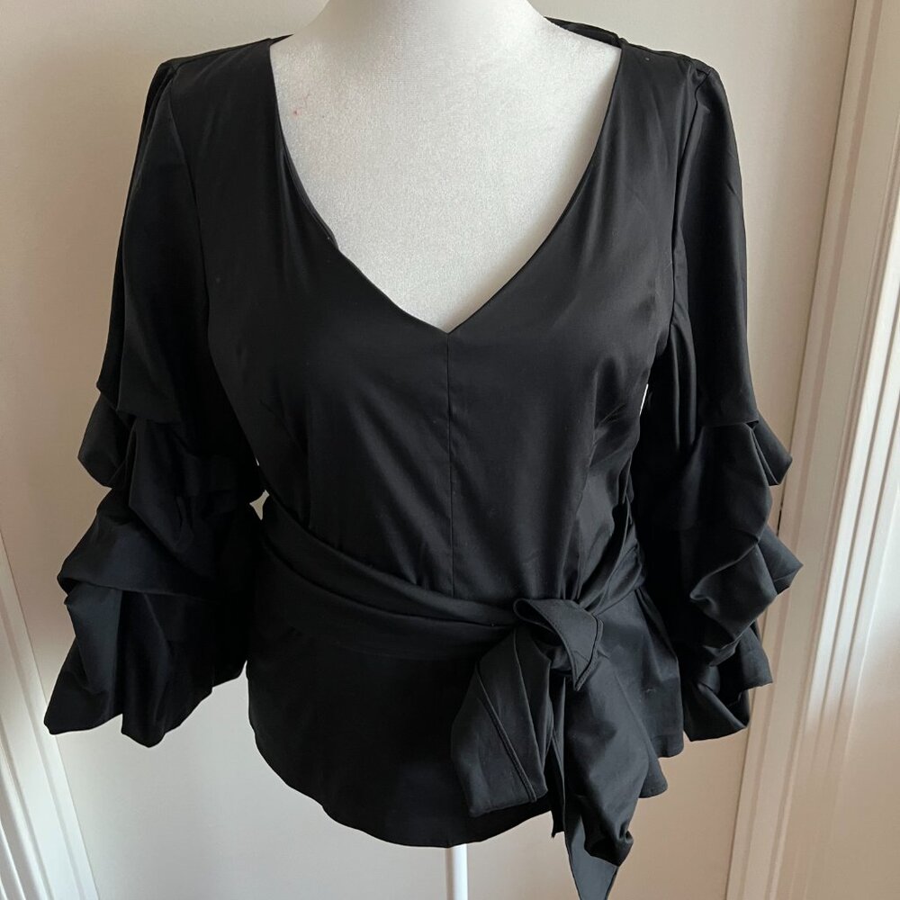 Fancy black belted top!